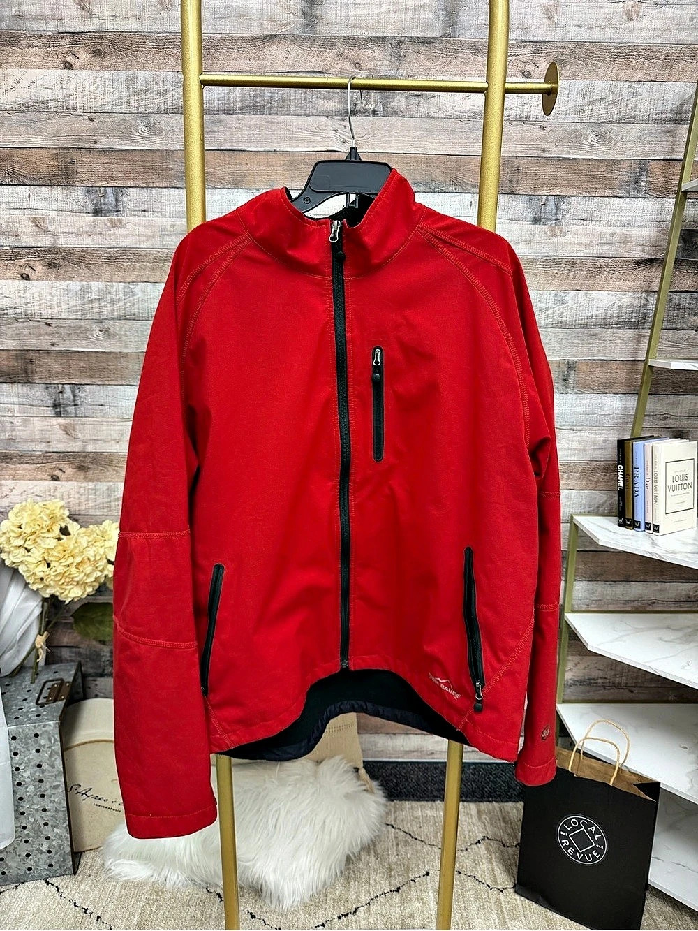 Eddie Bauer Red shoftshell men’s jacket XXL